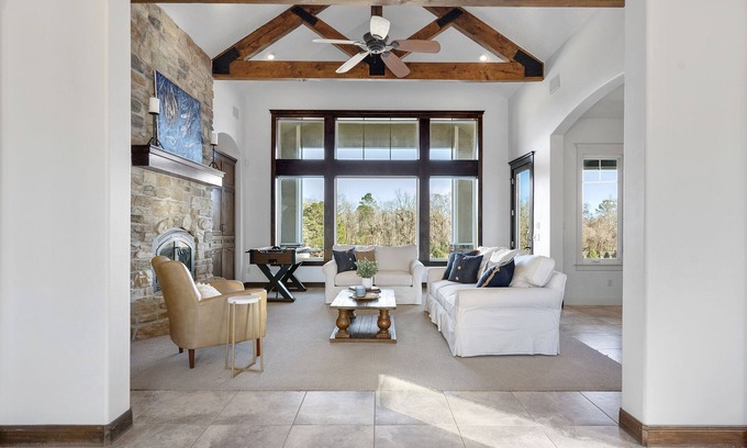 Willis Other | LUXURY home 2 mins to Lake Conroe! Heated Pool, Stocked Ponds, Cute Pygmy Goats