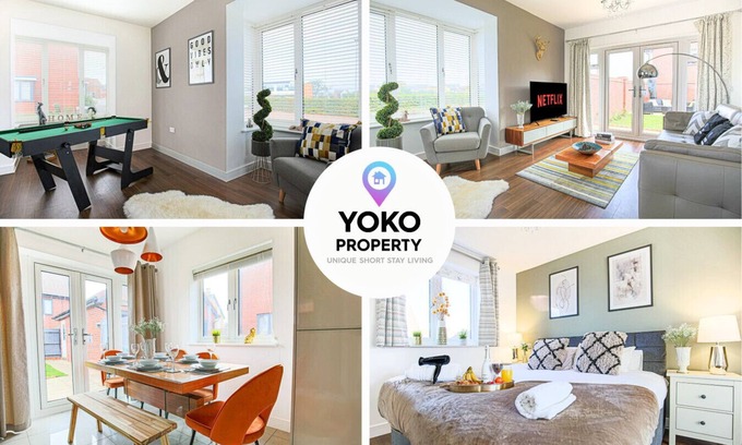 Milton Keynes House | Luxury House Sleeps 10 PoolTable FreeParking