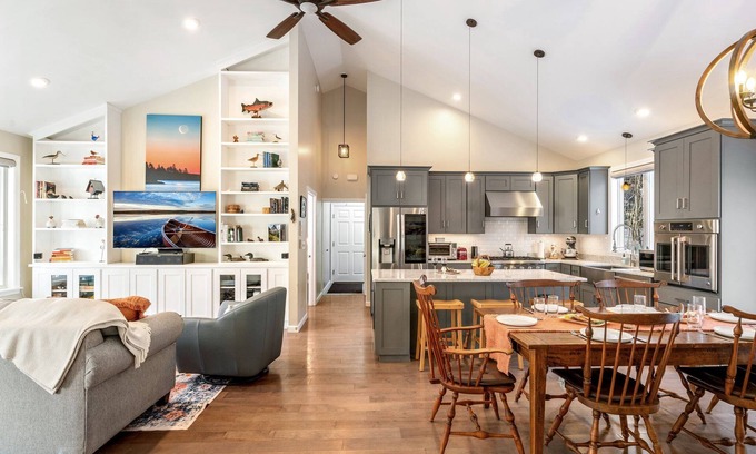 Gorham House | Luxury Lake House w/Home Theater, Hot Tub & Gym