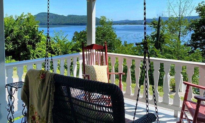 Cooperstown - Otsego Lake House | Luxury lakefront home in Cooperstown with private dock/deck +16' trampoline/raft