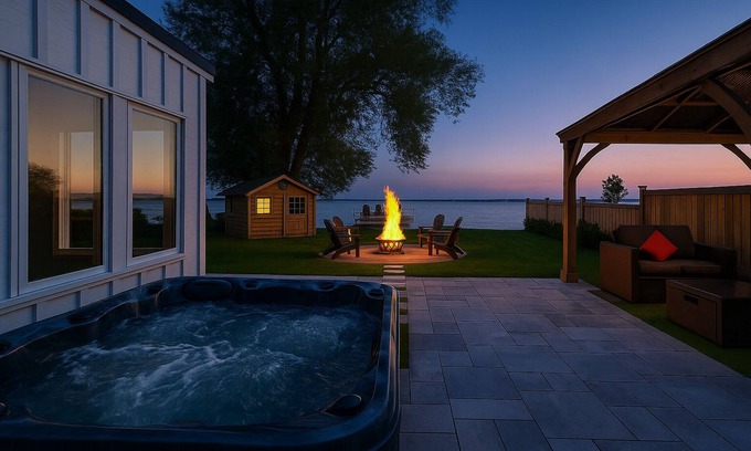 Keswick Cottage | Luxury Lakehouse · 6BR · Private Sandy Beach · Hot Tub · Sunset View Lake Simcoe