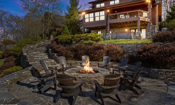 Banner Elk Cabin | Luxury Lodge w/Views, Hot Tub, Game Rm, Fire Pit
