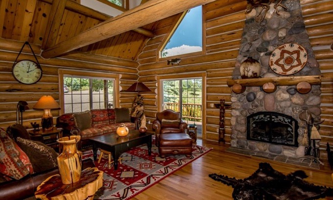 Pagosa Springs Cabin | Luxury Log Home with Hot Tub on 7+ Acres Featured In Log Home Digest. Sleeps 10