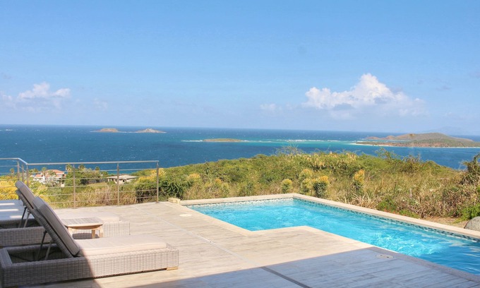 Fraile House | Luxury Modern Home With Spectacular Ocean Island Views, seasonally heated pool