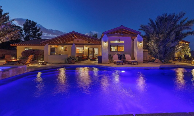 Enterprise House | Luxury one level villa with pool and spa on 1/2 acre land