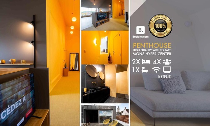 Mons Apartment | Luxury Penthouse & Terrace - Mons City Center