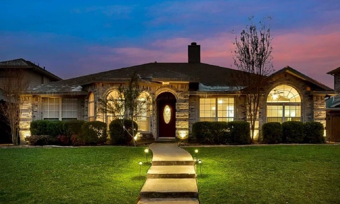 Rowlett House | Luxury Pool Home with Hot Tub near the Lake