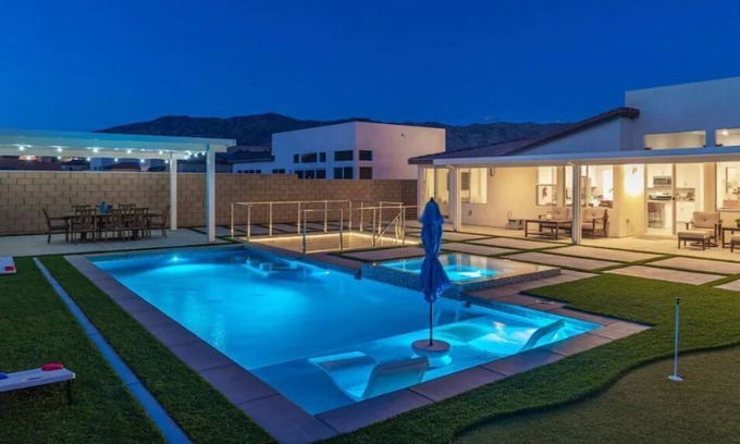 Desert Hot Springs House | Luxury Pool|Spa|Sunken fire pit *No Cleaning Fee*