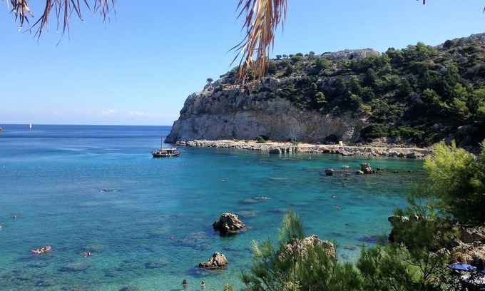 Faliraki Villa | luxury private villa with outdoor pool near Anthony Quinn bay