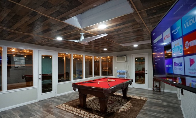 Richland Hills House | Luxury retreat with a swim spa and game room!