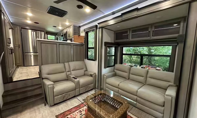 Cassadaga House | Luxury RV glamping with fire pit; charming & cozy; secluded yet close to town