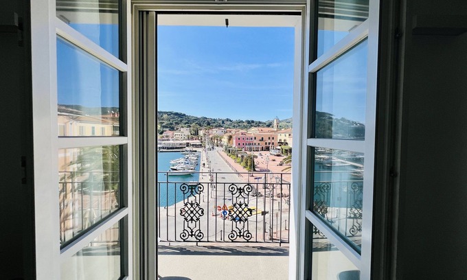 Porto Azzurro Apartment | Luxury Seafront View Penthouse Sleeps 12, Porto Azzuro, Elba Island, Italy
