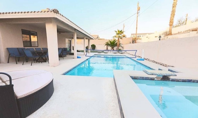 Lake Havasu City House | Luxury Stay, Heated Pool + Spa, Game Room, Gym, Mini Golf, Boat Parking