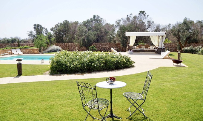 Province of Lecce Villa | Luxury stone house, 4 BDRs, 12x5m private pool, large patio, garden, bbq area
