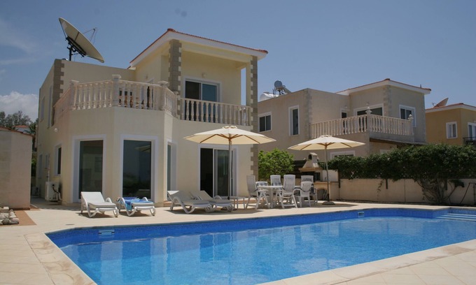 Agios Georgios Pegeias Villa | Luxury Three Bed House With Private Pool, Garden and BBQ
