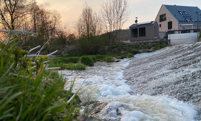 Mulfingen House | Luxury vacation home by the river, sunbathing lawn, sauna, fireplace, barrier-free first floor