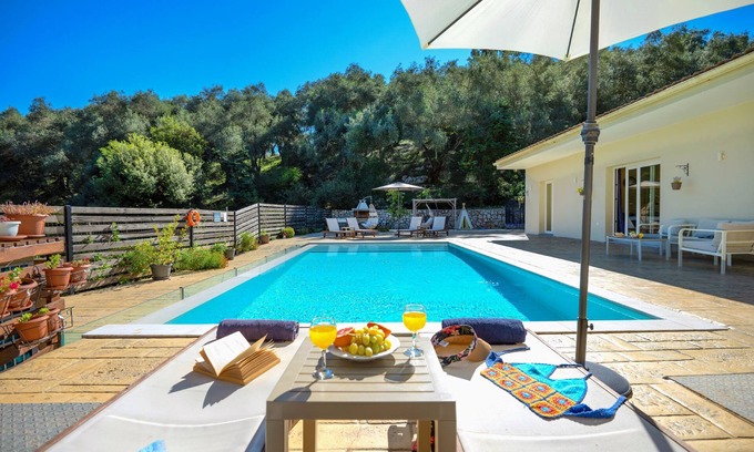 Agios Stefanos Villa | Luxury villa, heated pool, secluded in Saint Stefanos Sinies