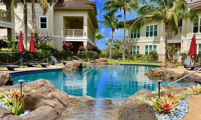 Poipu Condo | LUXURY VILLA, 3 Private Suites, Pool/Spa, Gym, Central A/C, Beach