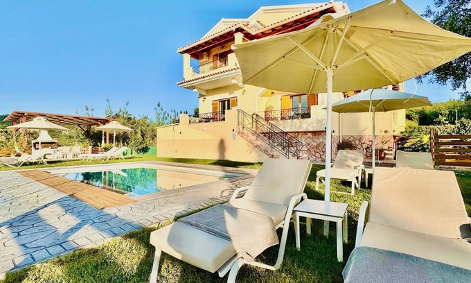 Arillas Villa | Luxury Villa Makris with private heatable pool