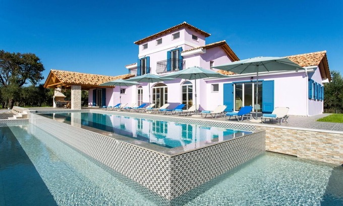 Agia Marina Villa | Luxury Villa with Private Pool, Tennis Court & Vineyard | Aneli Villa Alexandra