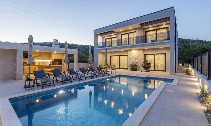 Marina Villa | Luxury Villa with gym and children`s playground near Split