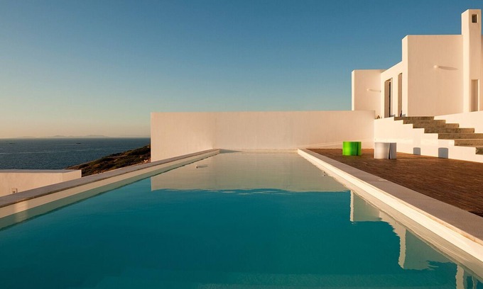 Nea Cryssi Akti Villa | Luxury villa with private pool, sea front, walking distance to the beach