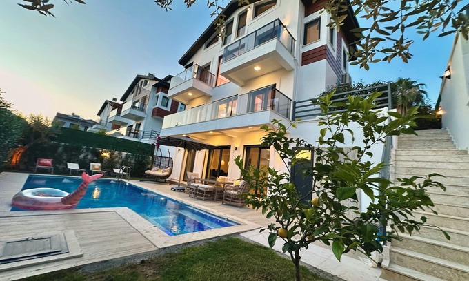 Ciftlik Villa | Luxury Villa with private Pool & Whirlpool, in Fethiye-Çiftlik, Sea View