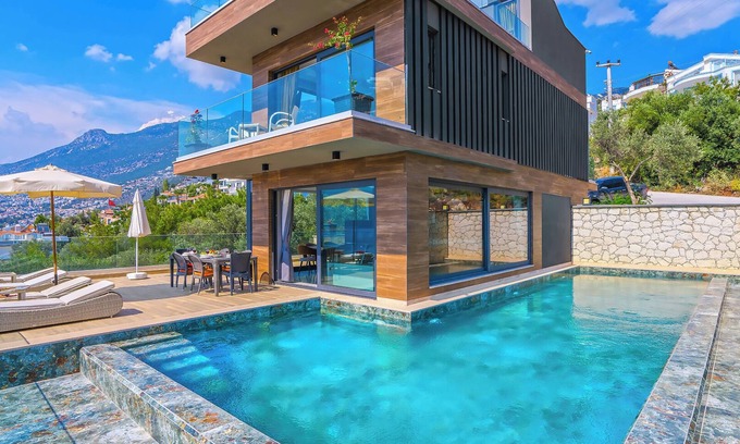 Kalkan Villa | Luxury Villa with Sea View, 80 Meters from the Beach in Kalkan Kışla Area