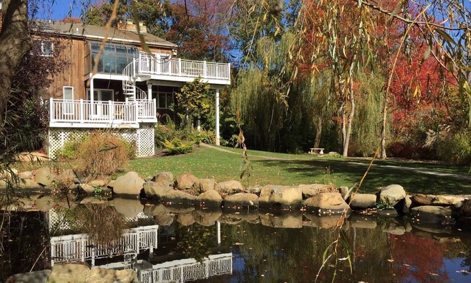 Bayport House | Luxury Waterfront Retreat Private Hot Tub & Dock Near Sayville