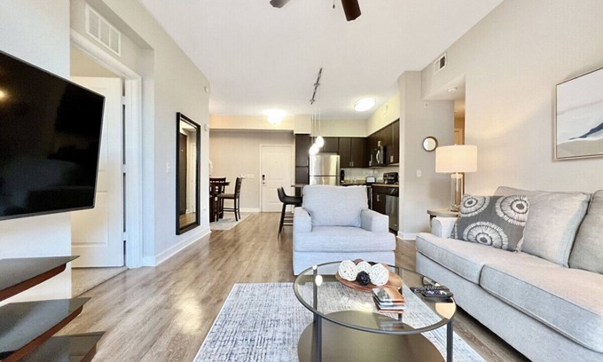 Carver City - Lincoln Gardens Apartment | Luxury Westshore Living, Work Desk, Pet Friendly!
