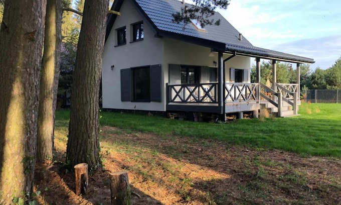 Czarny Mlyn House | Młyńska Chata - drewniany, całoroczny dom w sosnowym lesie