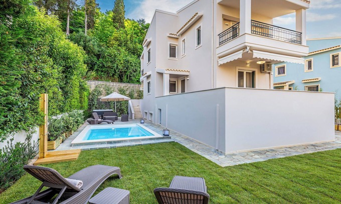 Potamos House | Magdalena Home - Outdoor pool | heated Jacuzzi