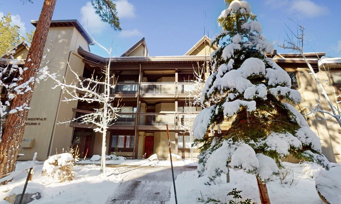 Incline Village Condo | Magical wilderness condo with private balcony, open layout, partial AC, & W/D