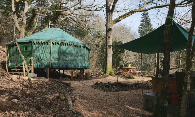 Caerdeon Cabin | Magical Woodland Yurt with stunning mountain and estuary views