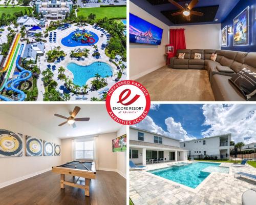West Kissimmee House | Magnificent Home Near Disney With Theater Room, Pool Table, Waterpark & Resort Access At Encore Resort Reunion - 7448Mr