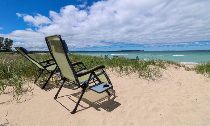 Lake Leelanau House | Magnificent Lake Michigan Views and 100 feet of Private Beach