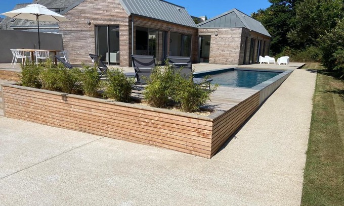 Landunvez House | Magnifique villa avec piscine, à 5 min des plages