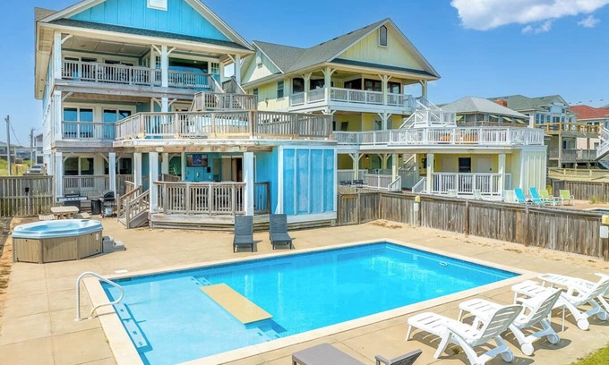 Kill Devil Hills House | Magnolia Cay | Oceanfront | Private Pool, Hot Tub, and Dog Friendly
