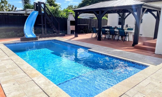 Westchester House | Magnolia House Miami - Pool home with Water Slide, BBQ & Gazebo