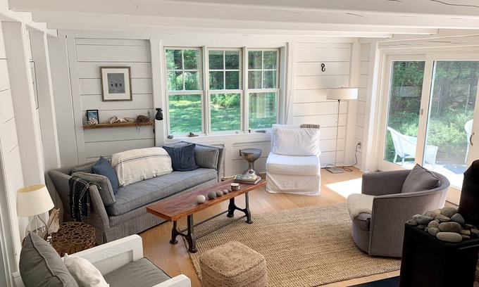 Owls Head Cottage | Maine Waterfront- Rustic-Modern Scandinavian Style Cottage. Private & Secluded.