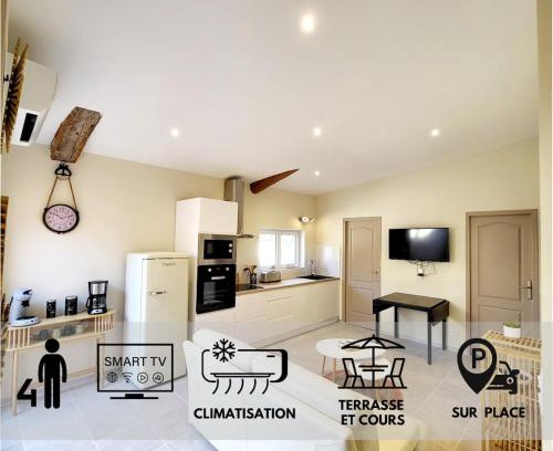 Salles-d'Aude House | Maison au calme - Clim - Wi-Fi - terrasse et cours