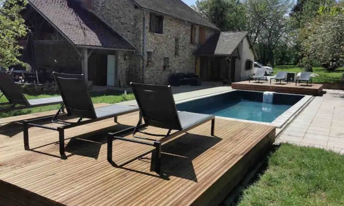 La Chapelle-Moutils House | Maison Avec Sauna Hamman ET Piscine Fêtes Interdit-