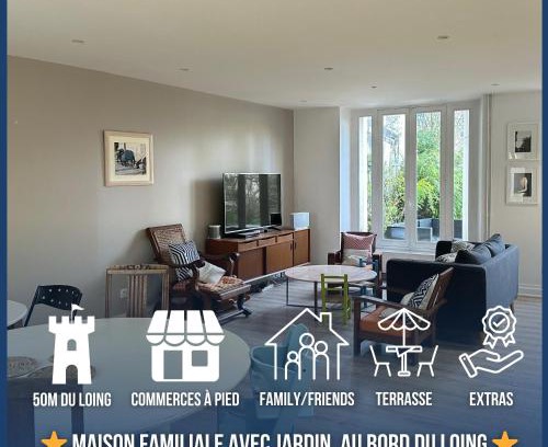 Moret-sur-Loing House | Maison familiale-jardin-50m du Loing-tout à pieds