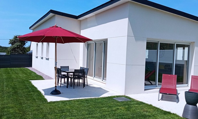 Pleherel-Plage-Vieux-Bourg House | Maison Neuve de 2023, Plain Pied, 2 Chambres, à 10 Minutes à Pied de la Plage