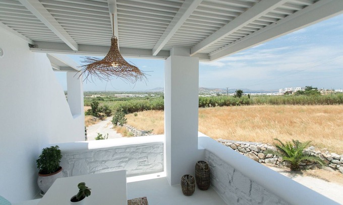 Naxos Town Villa | Majestic Naxos Villa | Villa Clio | 2 Bedrooms | Beautiful Balcony with Amazing.