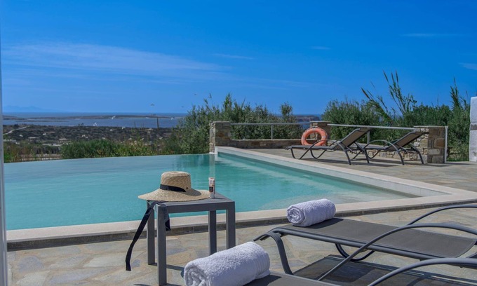 Nea Cryssi Akti Villa | Majestic Paros Villa | Villa Olive Grove | 3 Bedrooms | Private Garden &.