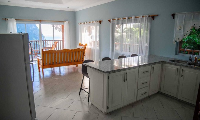 Soufriere Villa | Majestic Villa, breathtaking view of famous Pitons, Ocean and Soufriere Town