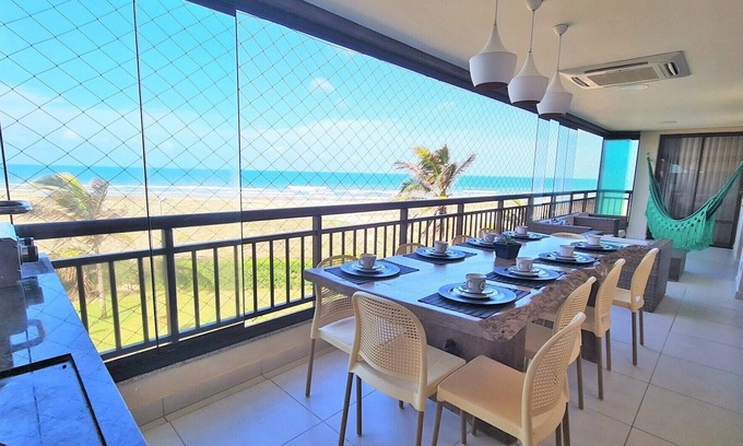 Aquiraz Apartment | Mandara Lanai Completo Frente Mar Com Vista Incrível (3 suítes, 142m)