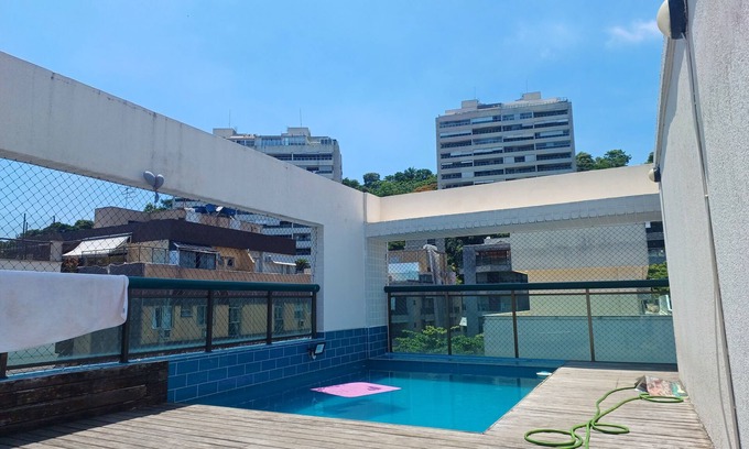 Laranjeiras Apartment | Maravilhosa Cobertura Piscina Churrasqueira no Flamengo