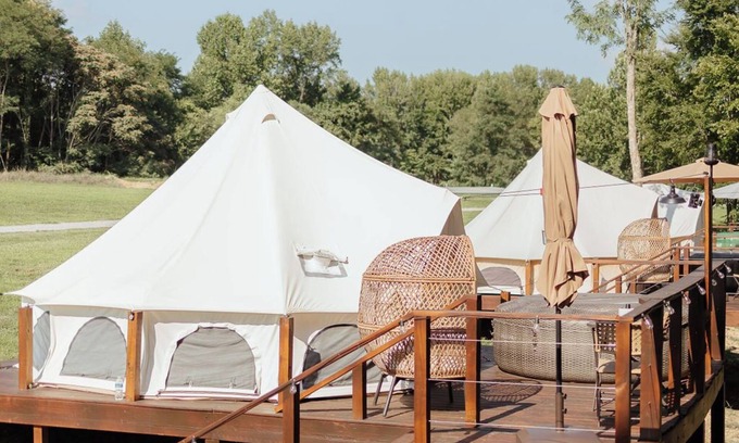 Silver Point Cabin | Marigold: Mountain Escape: Yurt/Glamping with Heated Pool & Hot Tub & A/C